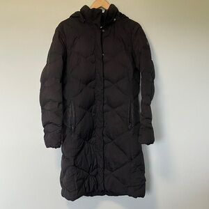 The North Face Black Quilted 550 Down Puffer Jacket Coat with Hood
